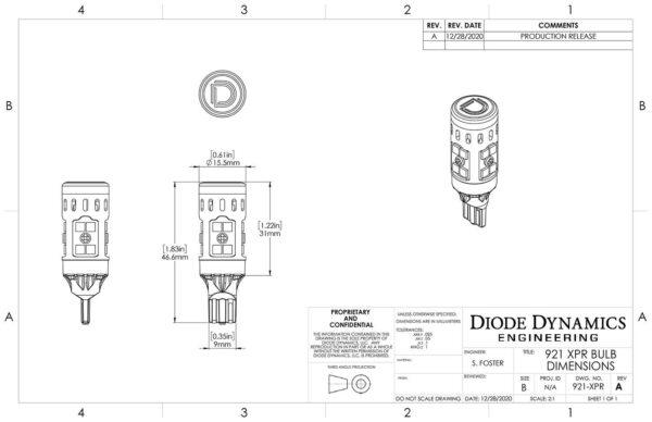 921 XPR Red 3rd Brake Light LED Bulbs