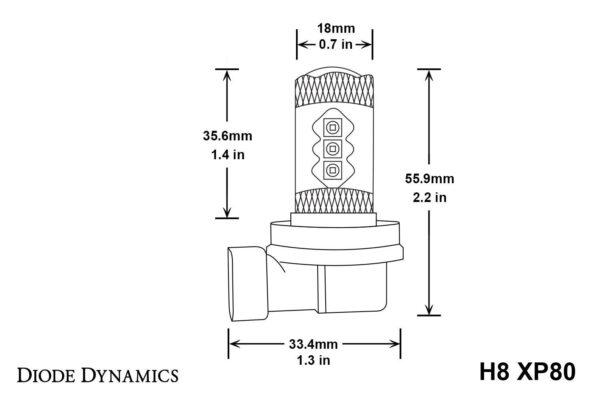 H8 XP80 LED Bulbs