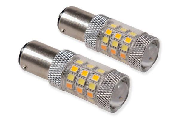 1157 HP24 Switchback Dual-Color Turn Signal LED Bulbs